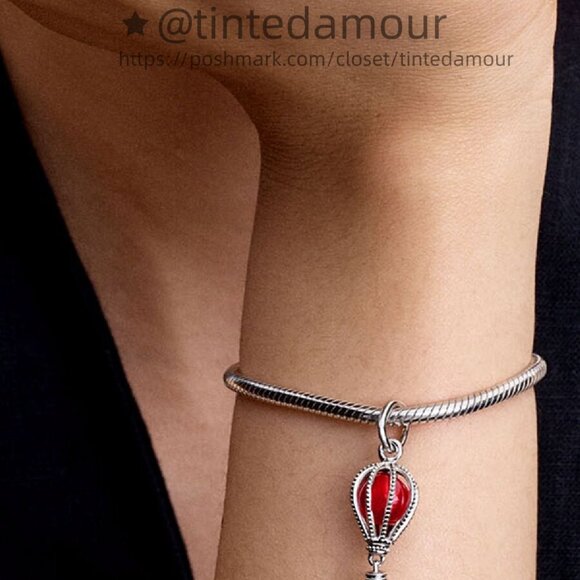 Pandora Hot Air Balloon Murano Glass Dangle Charm|Pendant - Picture 2 of 2